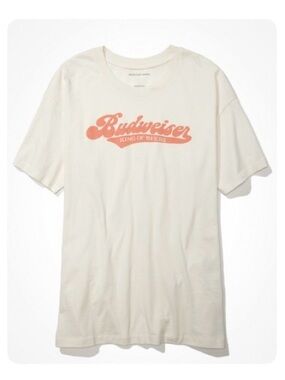NWOT AE Oversized Budweiser Beer Graphic Short-Sleeve Tee